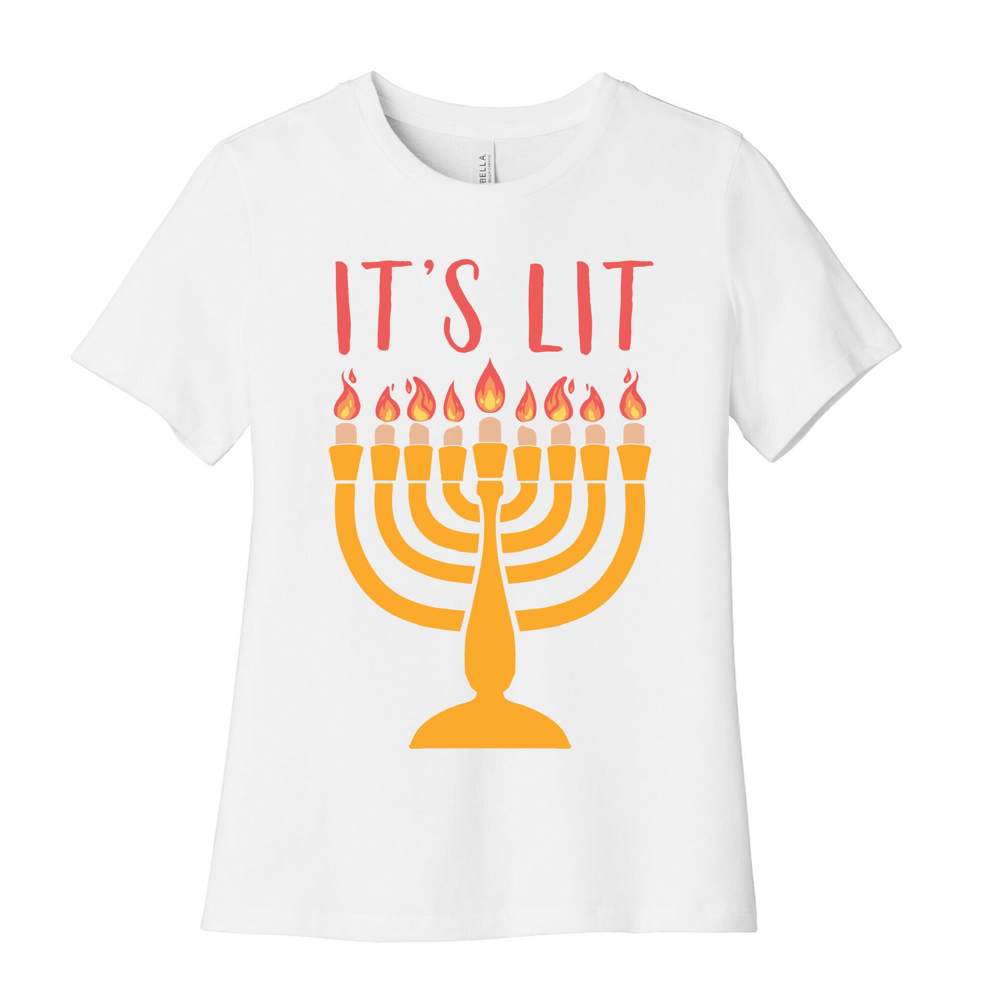It's Lit Menorah Women's Cotton Tee