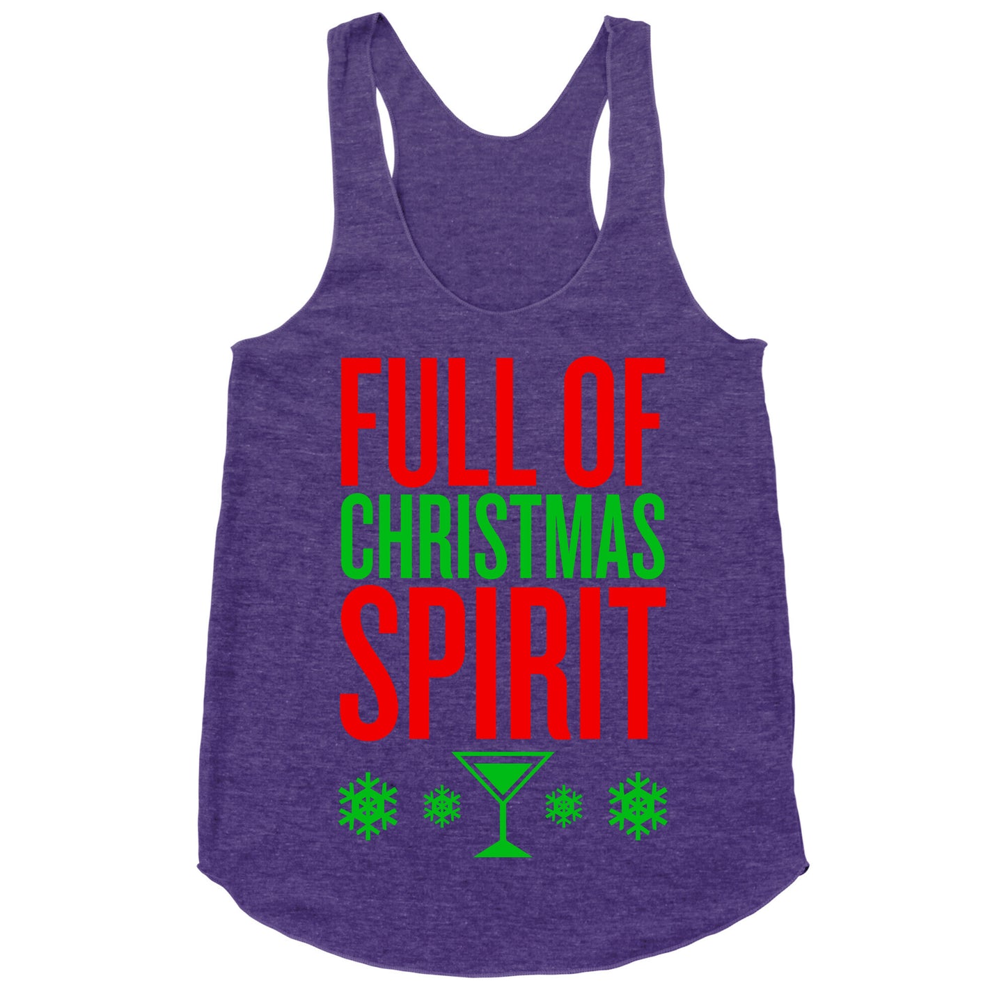 Full Of Christmas Spirit Racerback Tank