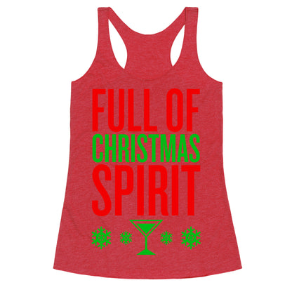 Full Of Christmas Spirit Racerback Tank