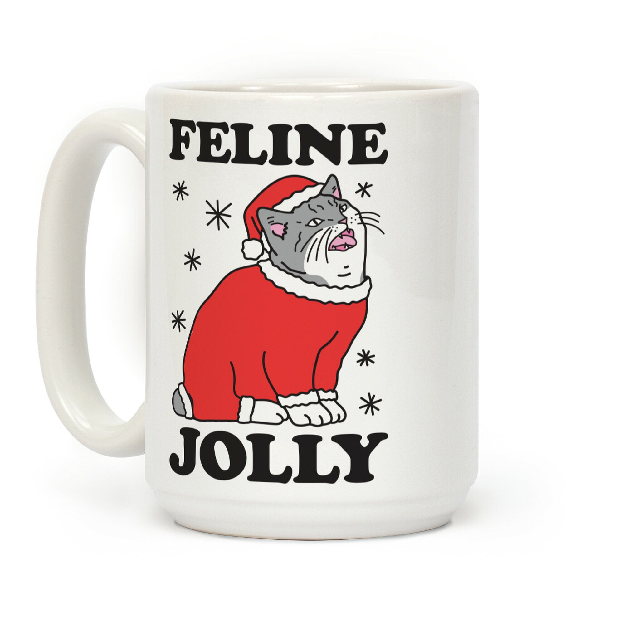 Feline Jolly Cat Coffee Mug