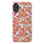 Floral Penis Pattern Orange Phone Case