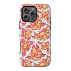 Floral Penis Pattern Orange Phone Case
