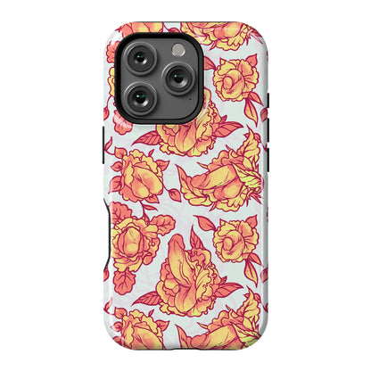 Floral Penis Pattern Orange Phone Case