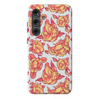 Floral Penis Pattern Orange Phone Case