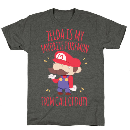 Zelda Is My Favorite Pokemon Unisex Triblend Tee