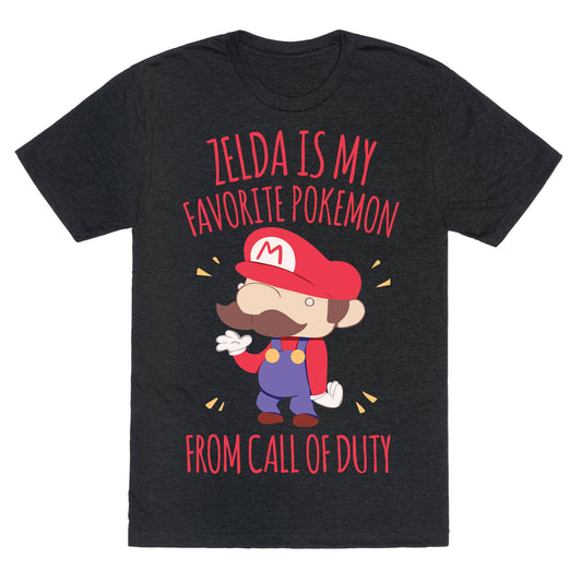 Zelda Is My Favorite Pokemon Unisex Triblend Tee