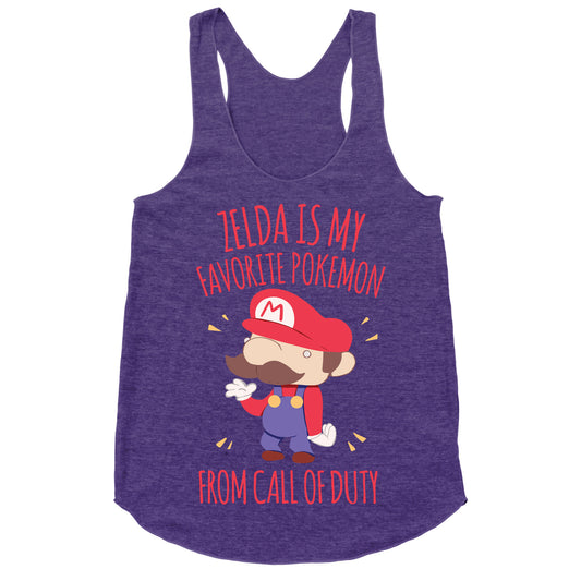 Zelda Is My Favorite Pokemon Racerback Tank