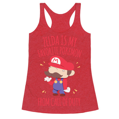 Zelda Is My Favorite Pokemon Racerback Tank