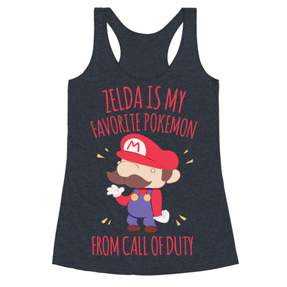 Zelda Is My Favorite Pokemon Racerback Tank