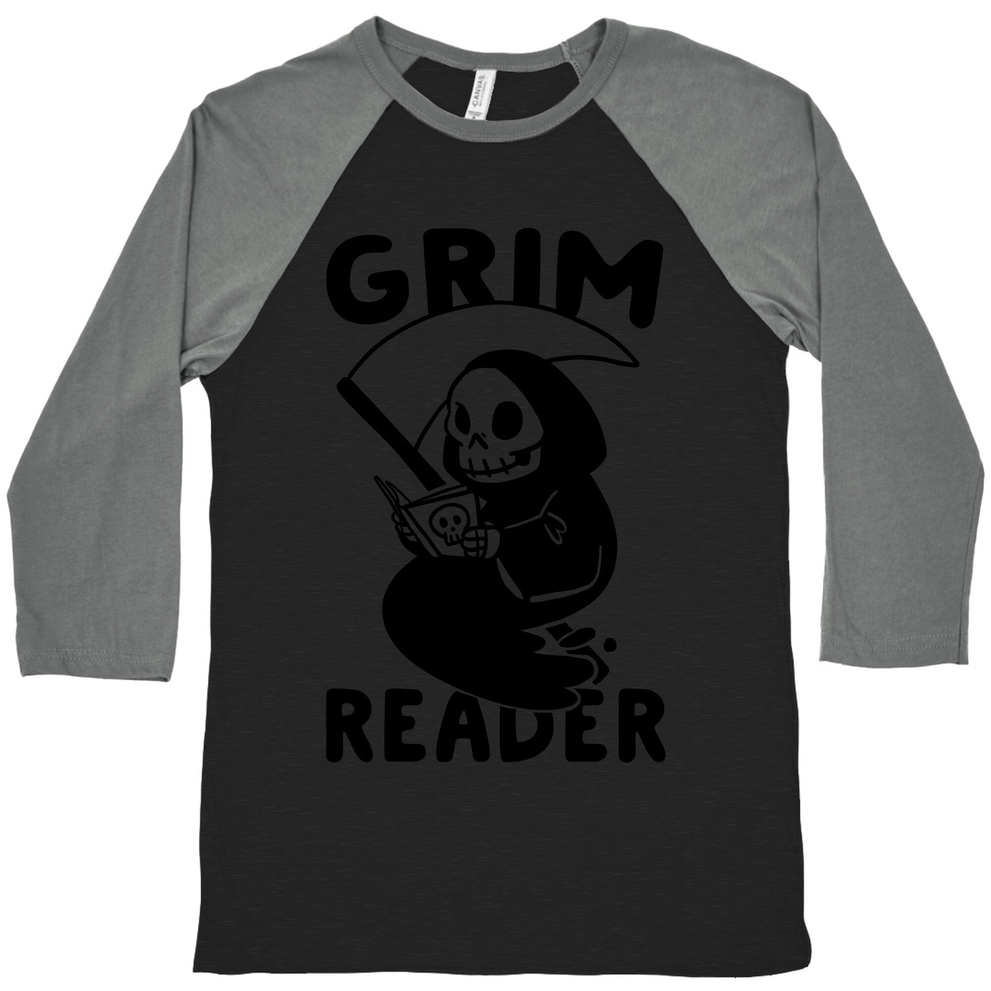 Grim Reader Baseball Tee