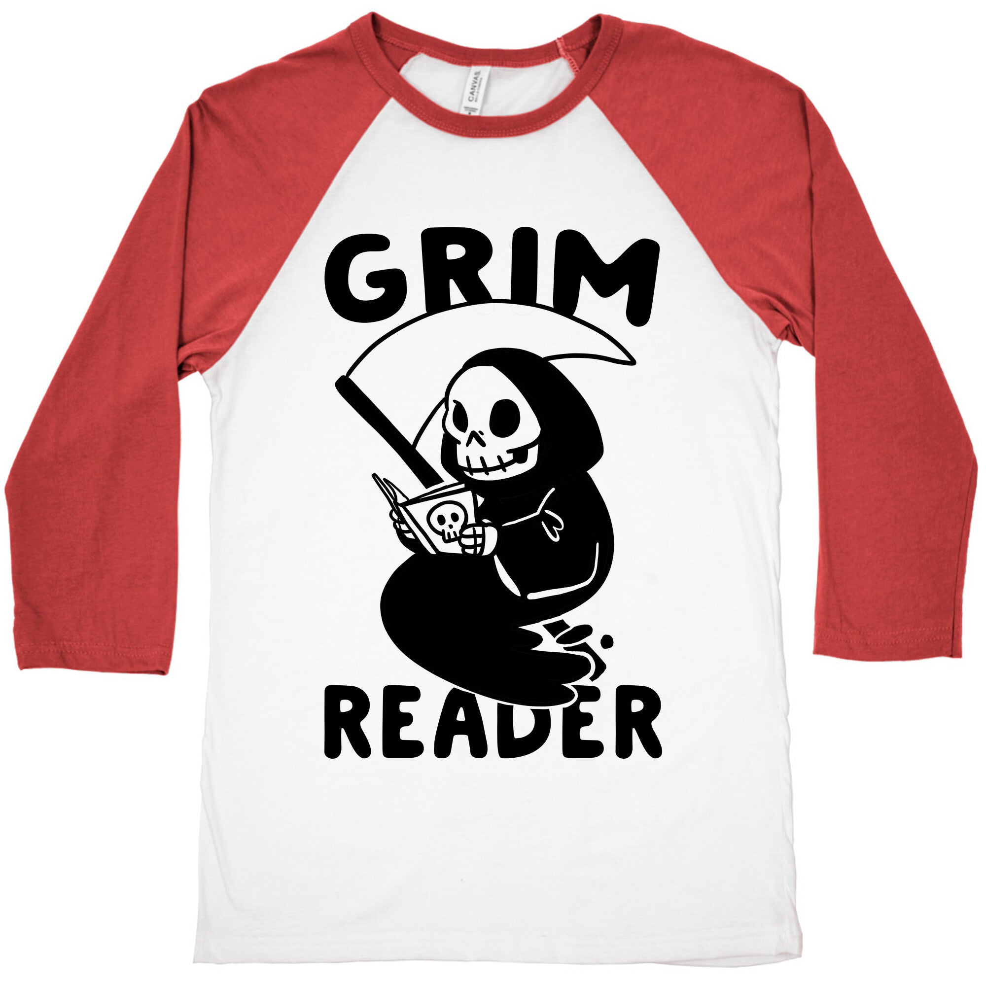 Grim Reader Baseball Tee