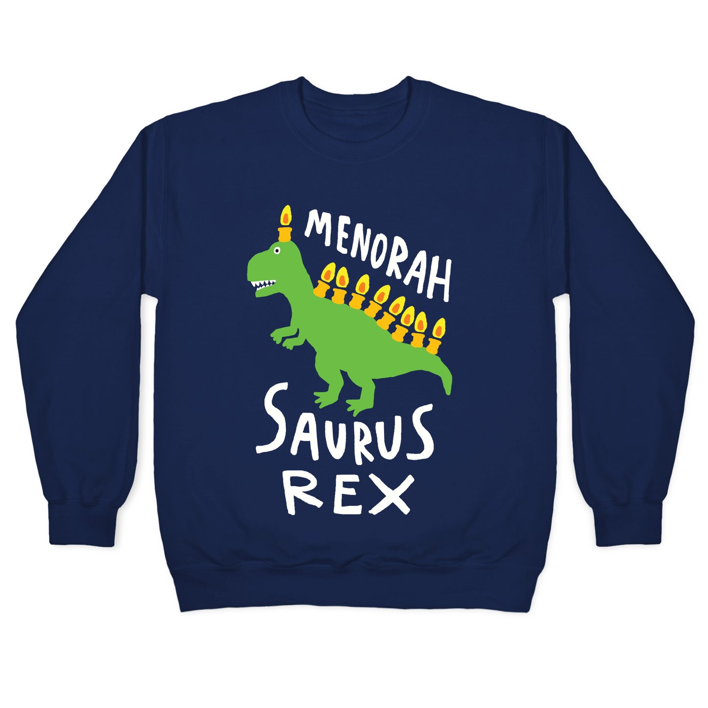 Menorah Saurus Rex Crewneck Sweatshirt