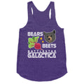 Bears. Beets. Battlestar Galactica.  Racerback Tank