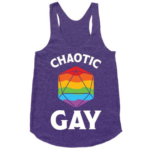 Chaotic Gay Racerback Tank
