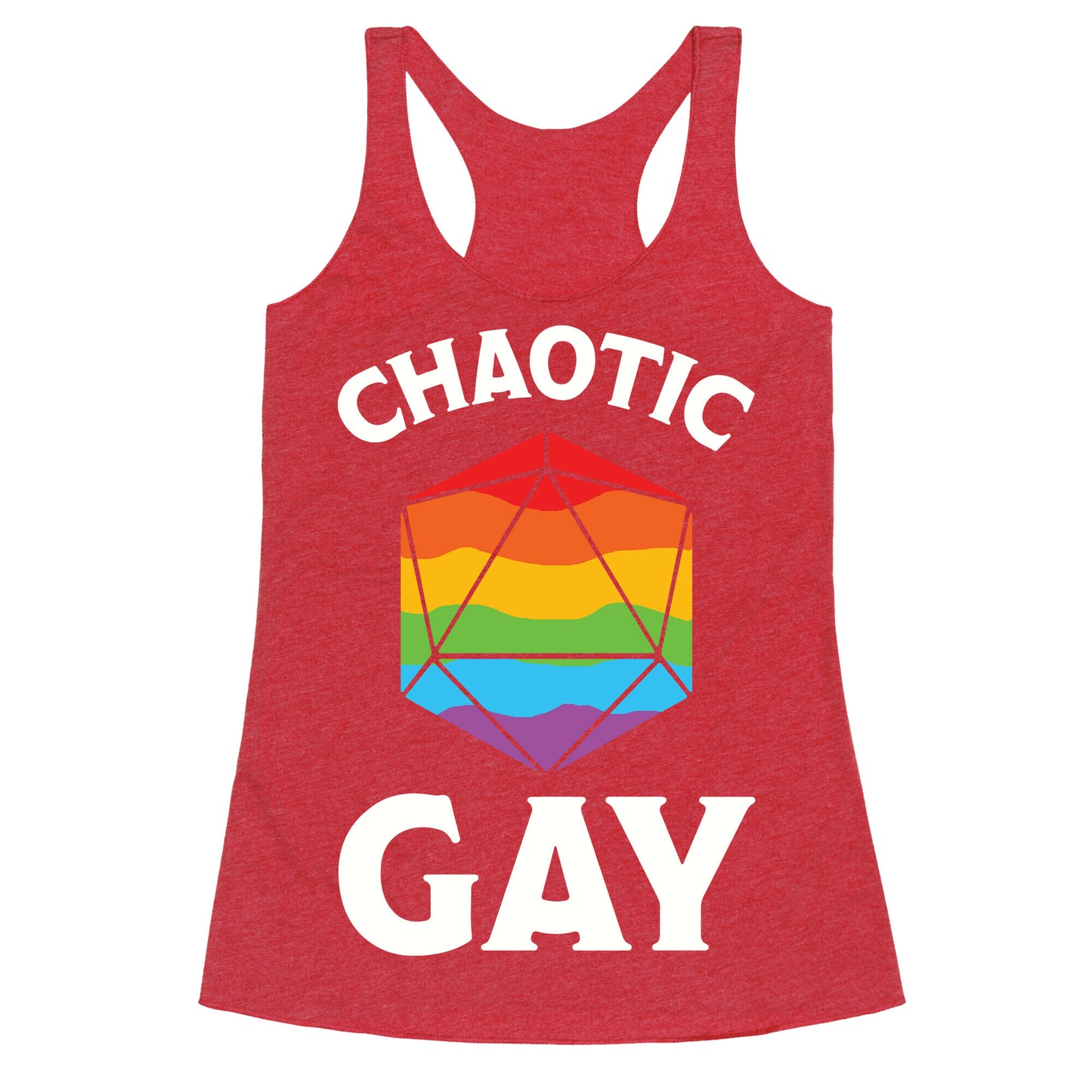 Chaotic Gay Racerback Tank