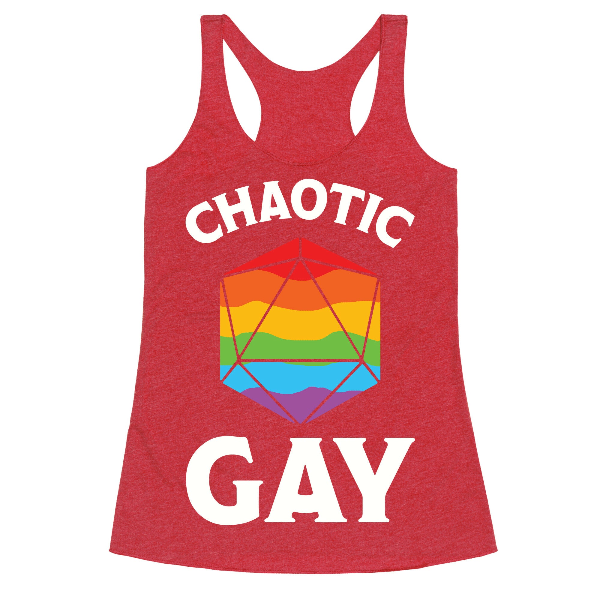 Chaotic Gay Racerback Tank