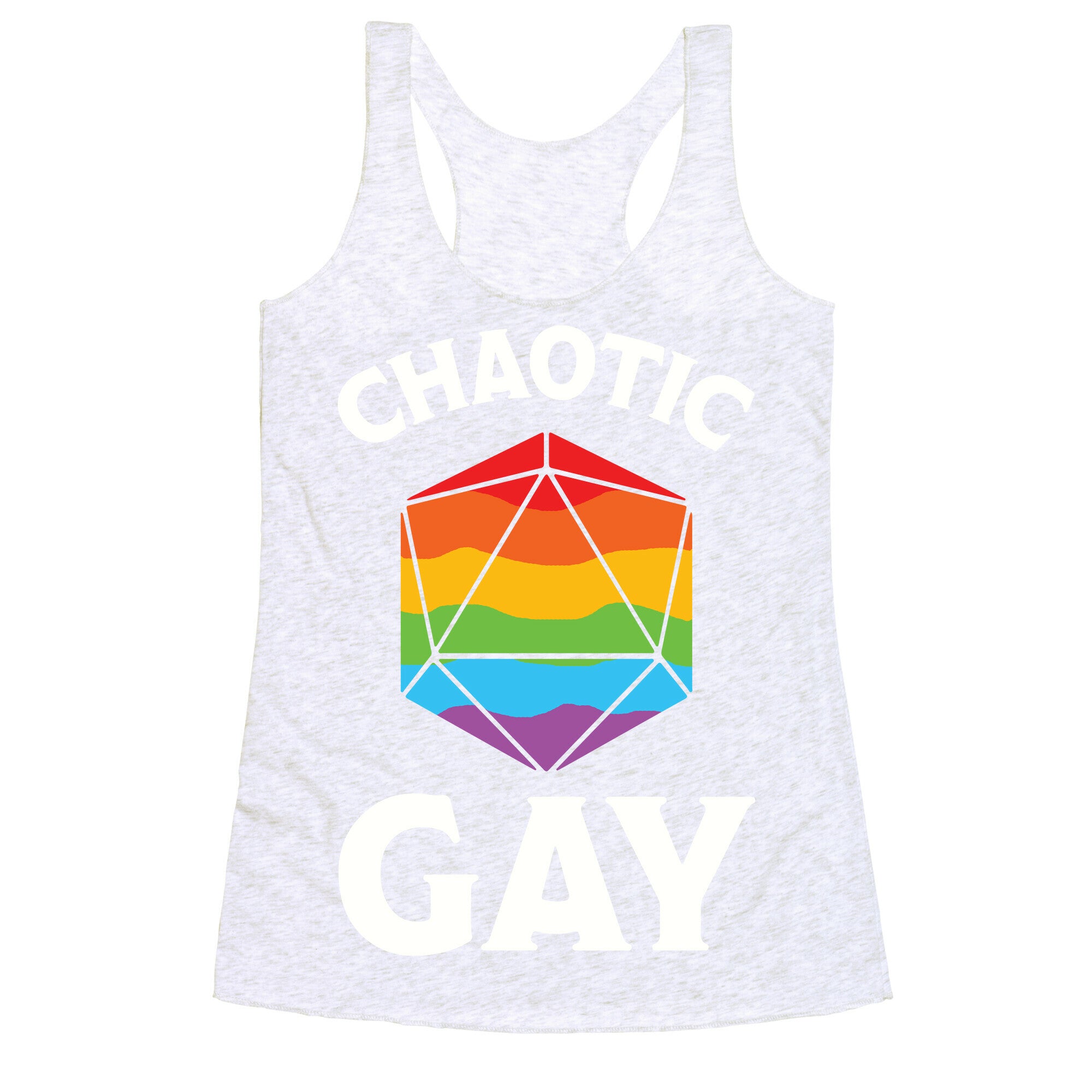 Chaotic Gay Racerback Tank