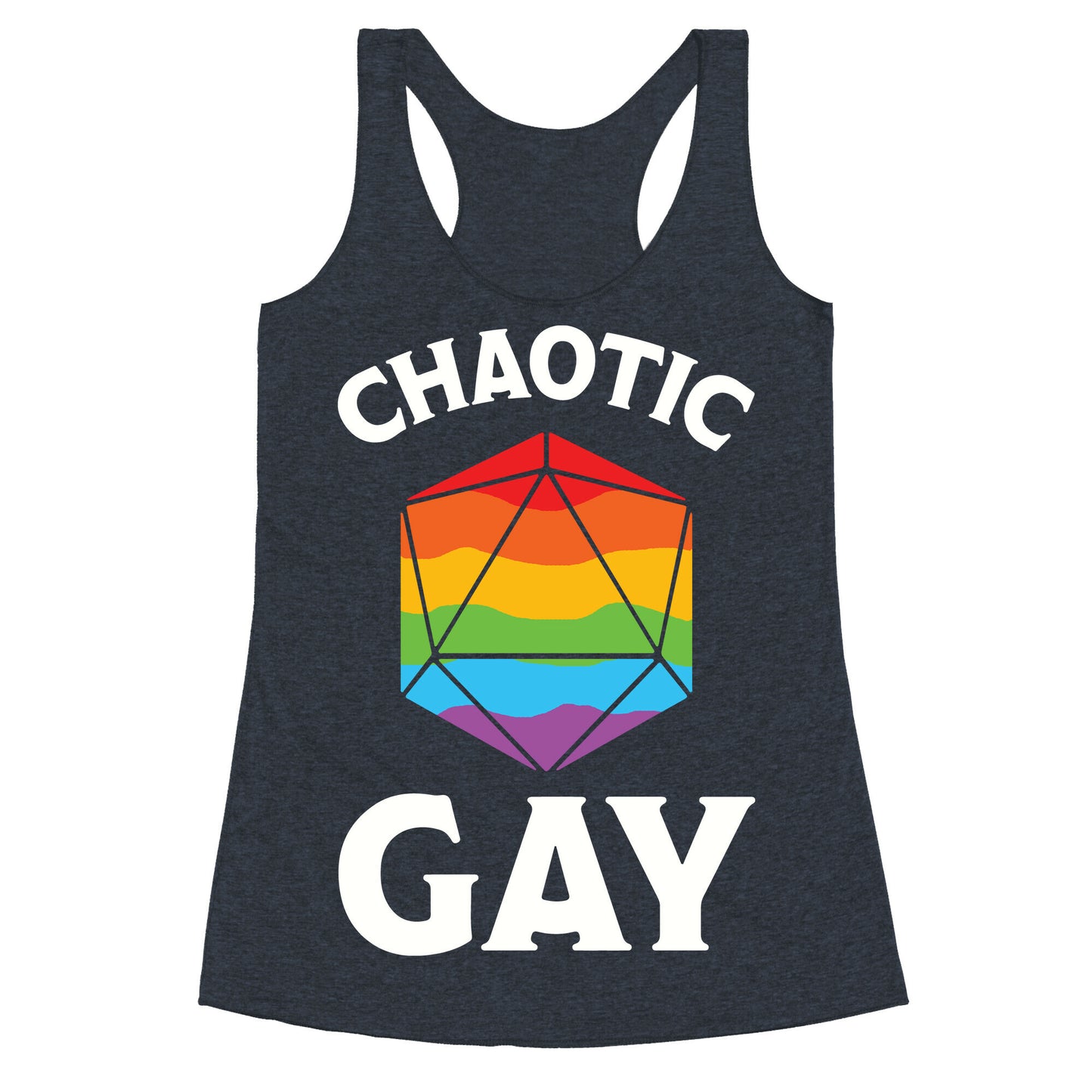 Chaotic Gay Racerback Tank