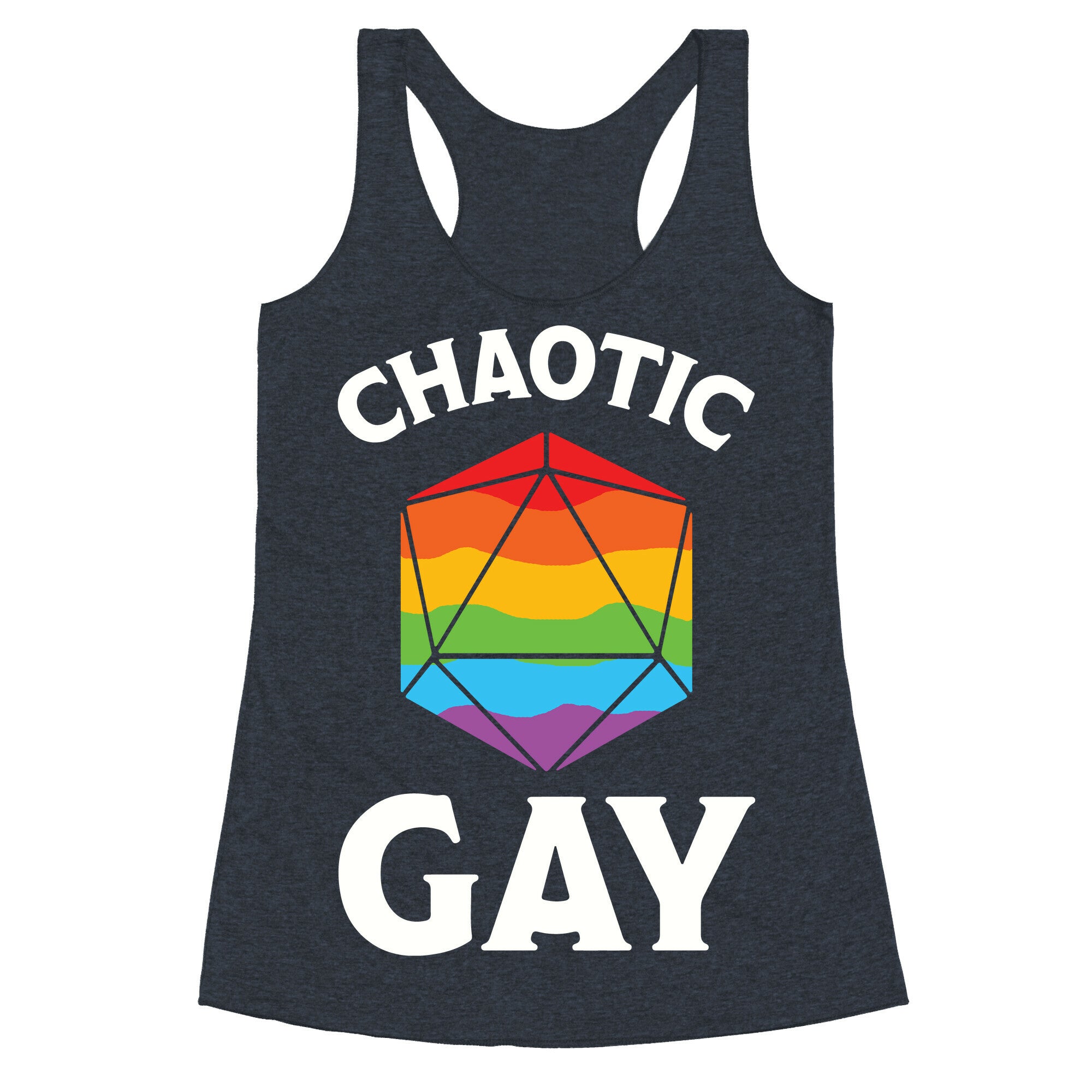 Chaotic Gay Racerback Tank