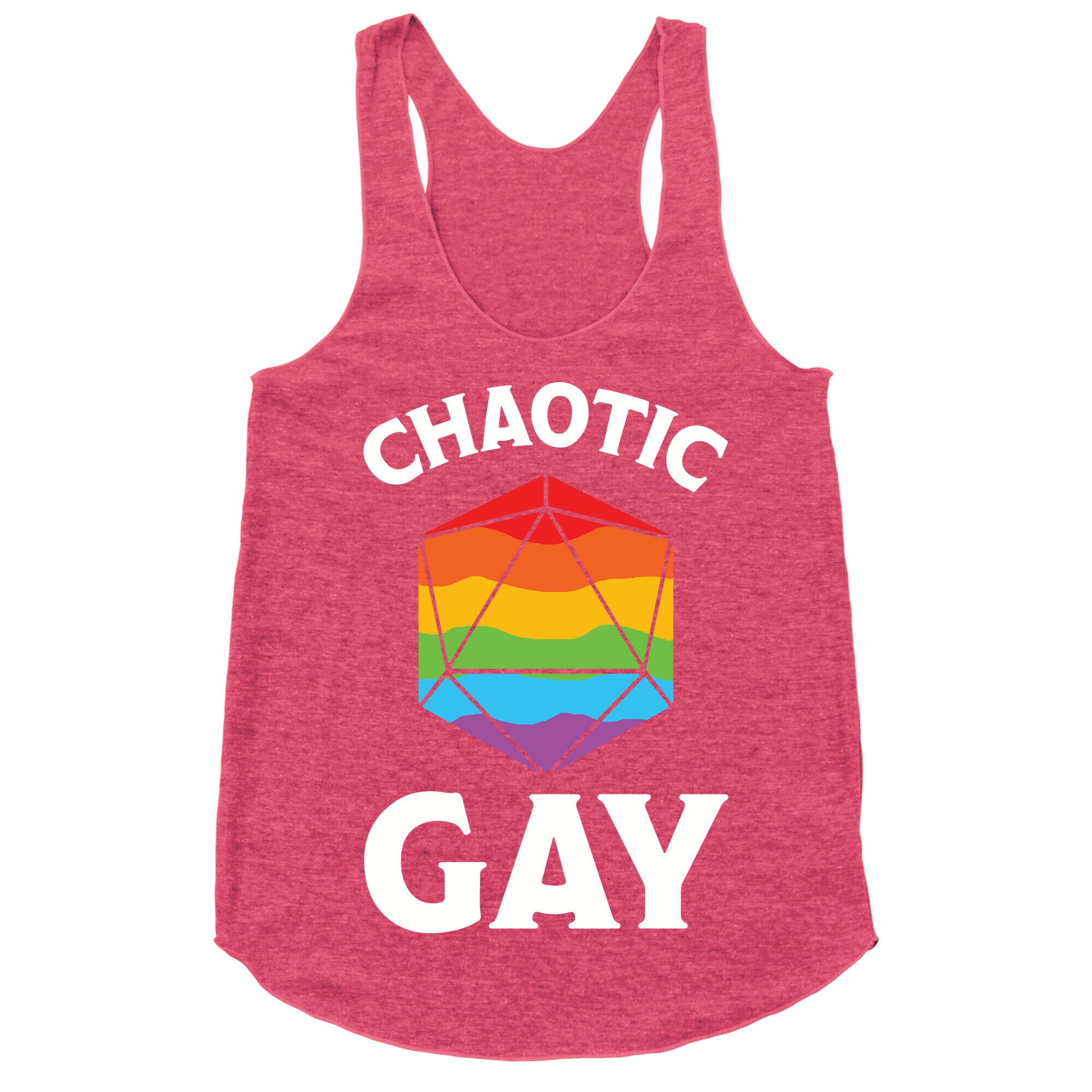 Chaotic Gay Racerback Tank