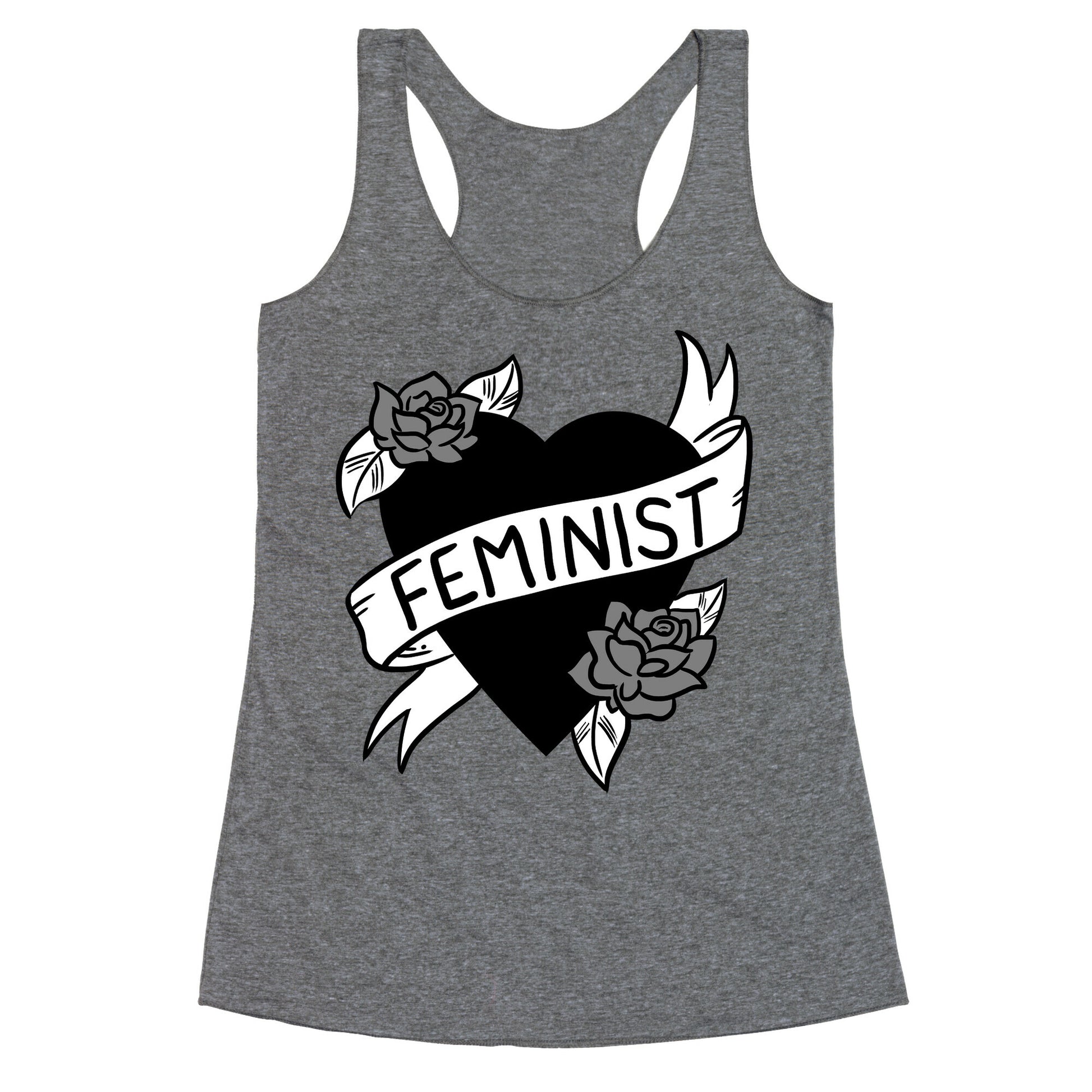 Feminist Heart Racerback Tank