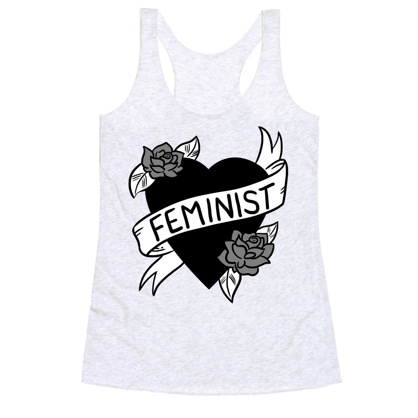 Feminist Heart Racerback Tank