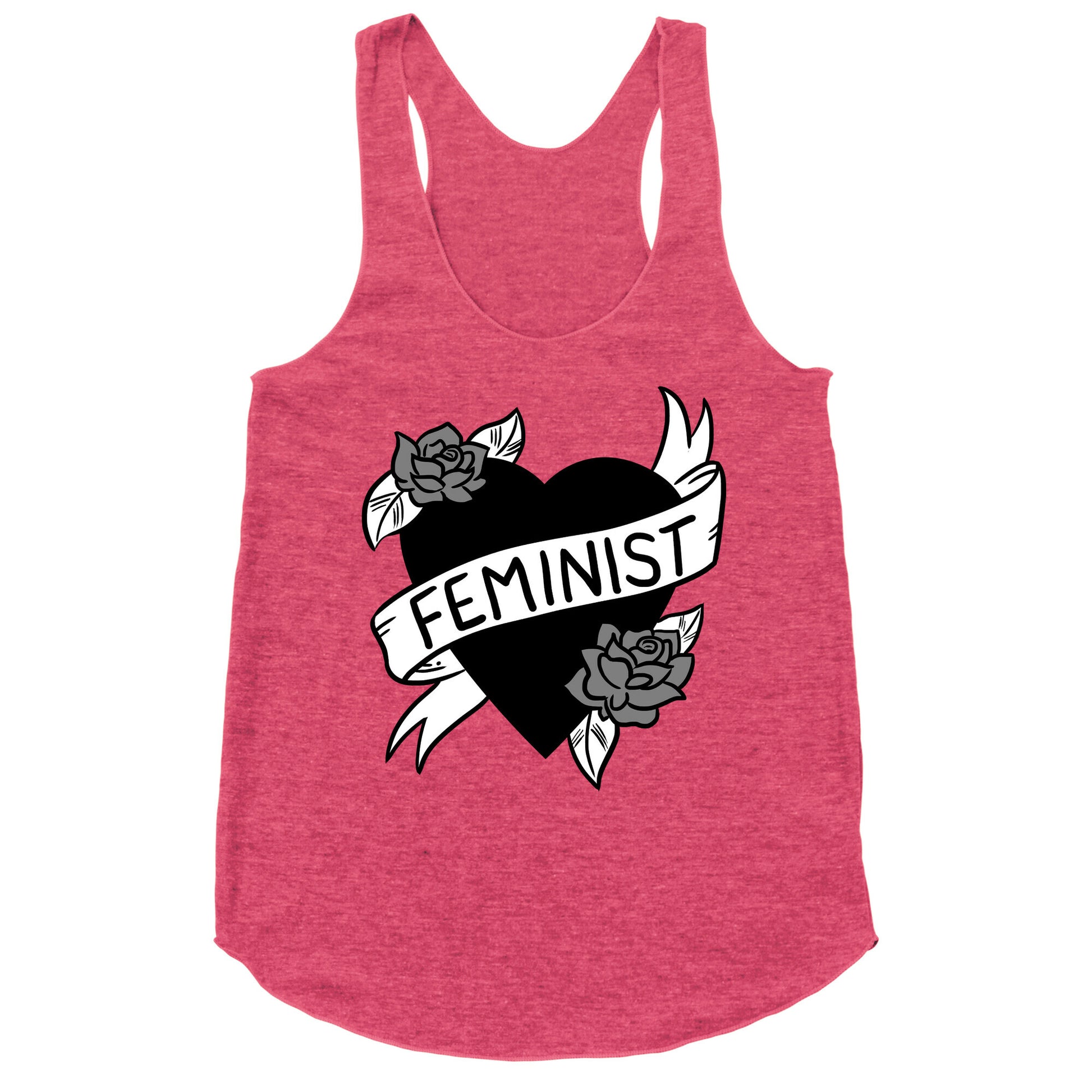 Feminist Heart Racerback Tank