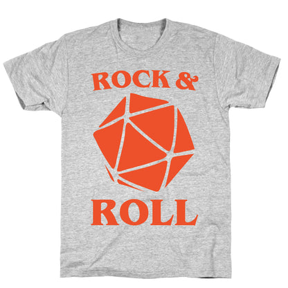 Rock and Roll D & D Parody White Print T-Shirt