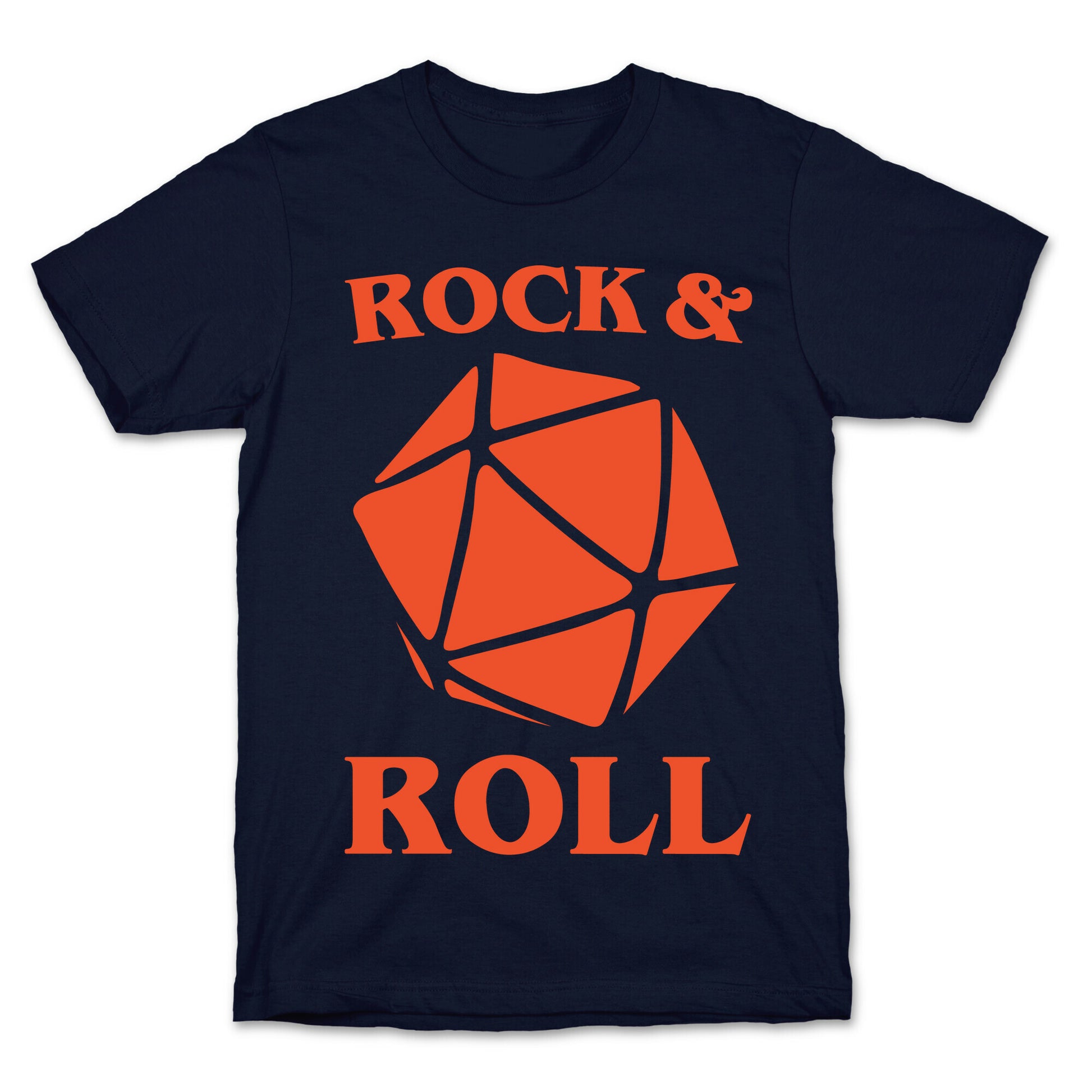 Rock and Roll D & D Parody White Print T-Shirt