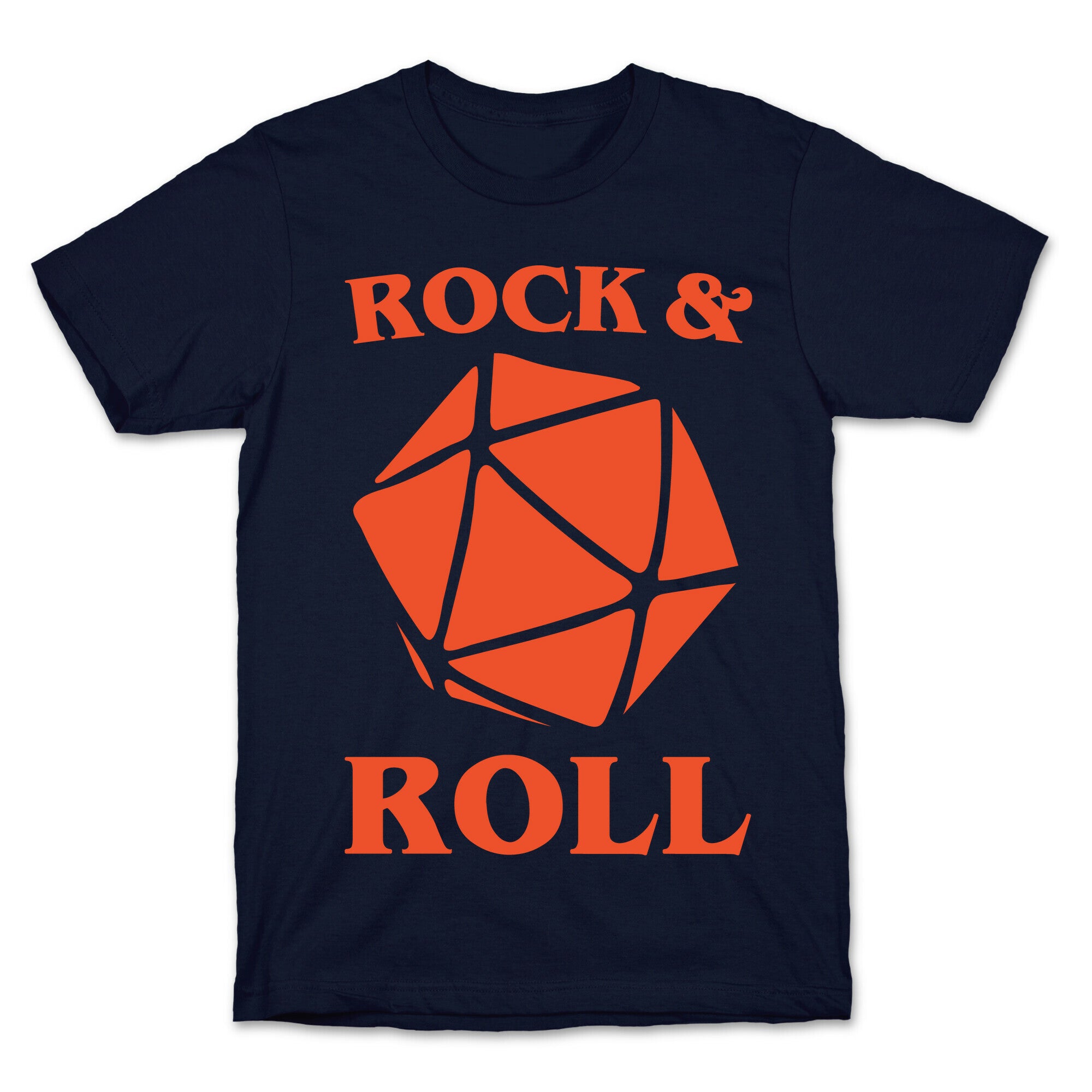 Rock and Roll D & D Parody White Print T-Shirt