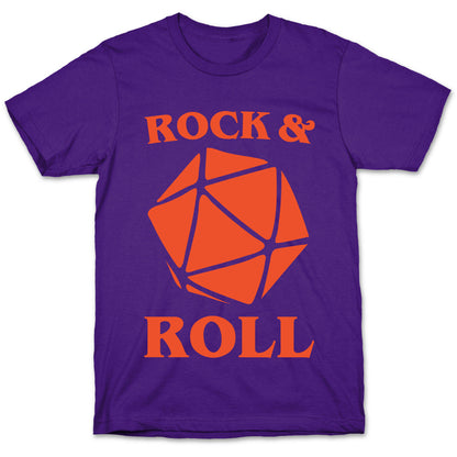 Rock and Roll D & D Parody White Print T-Shirt