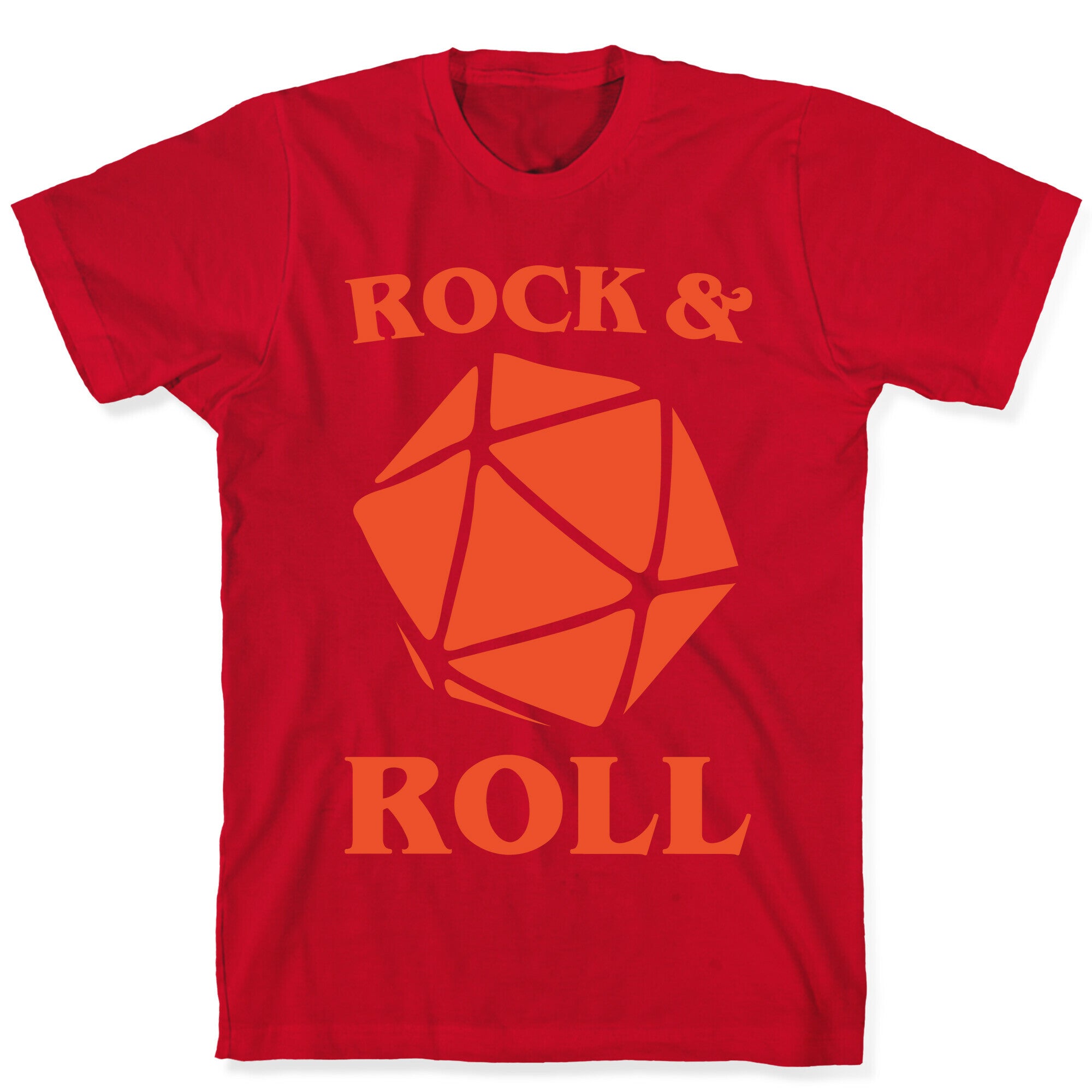 Rock and Roll D & D Parody White Print T-Shirt
