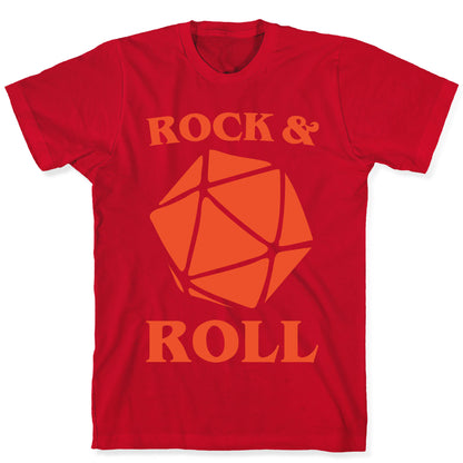 Rock and Roll D & D Parody White Print T-Shirt