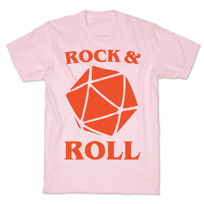 Rock and Roll D & D Parody White Print T-Shirt