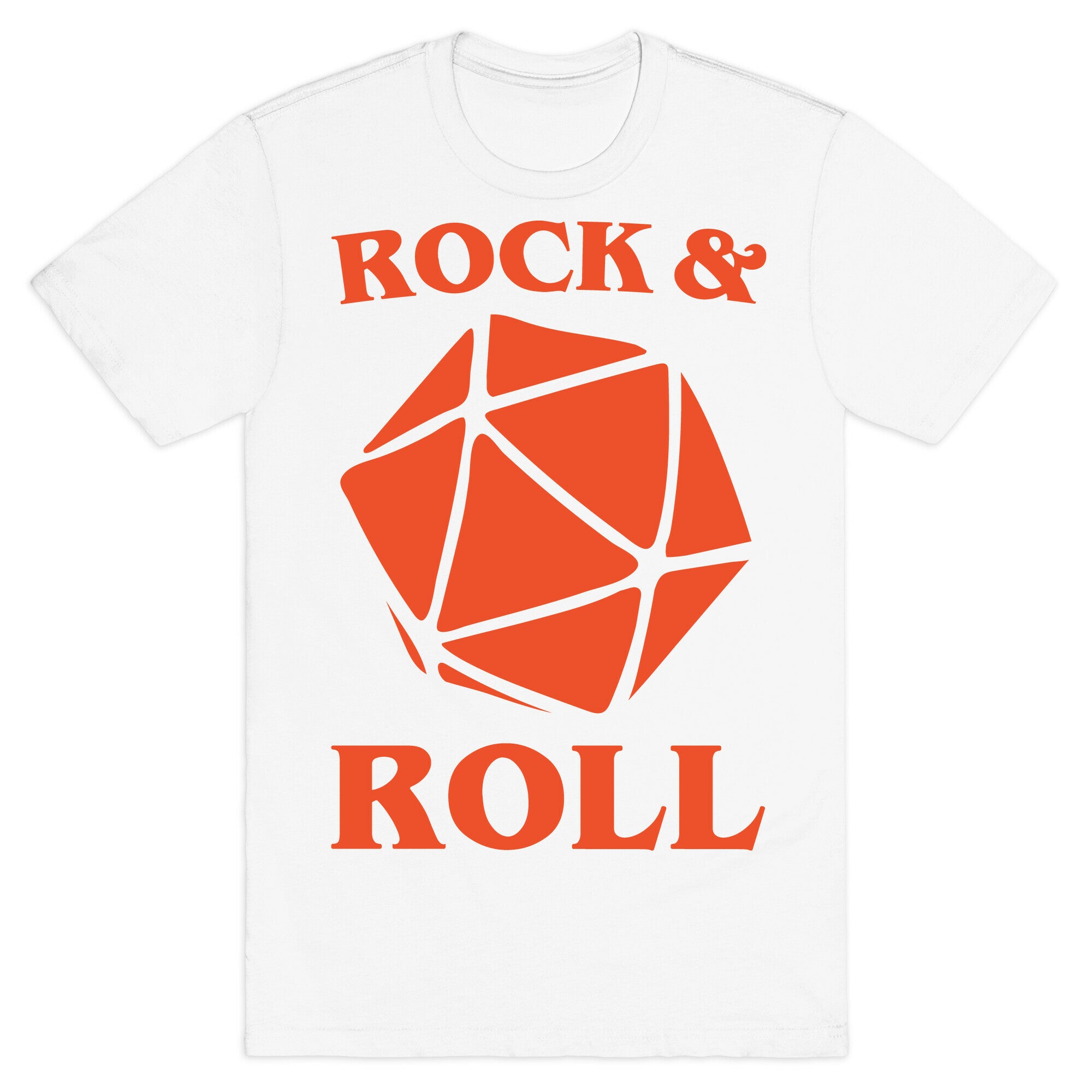 Rock and Roll D & D Parody White Print T-Shirt