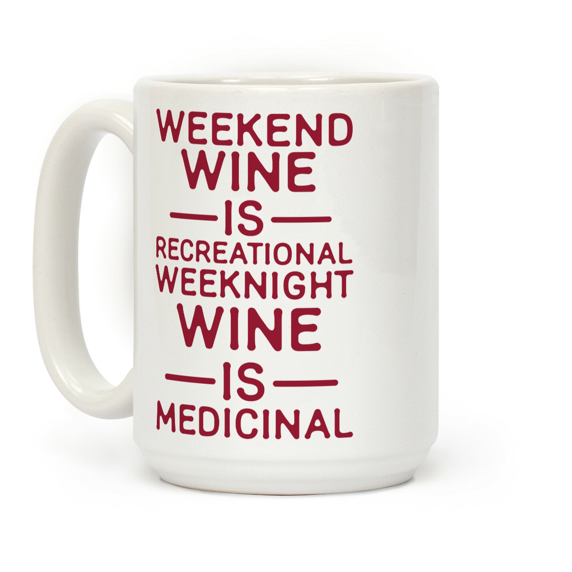 Weekend Wine is Recreational Weeknight Wine is Medicinal Coffee Mug