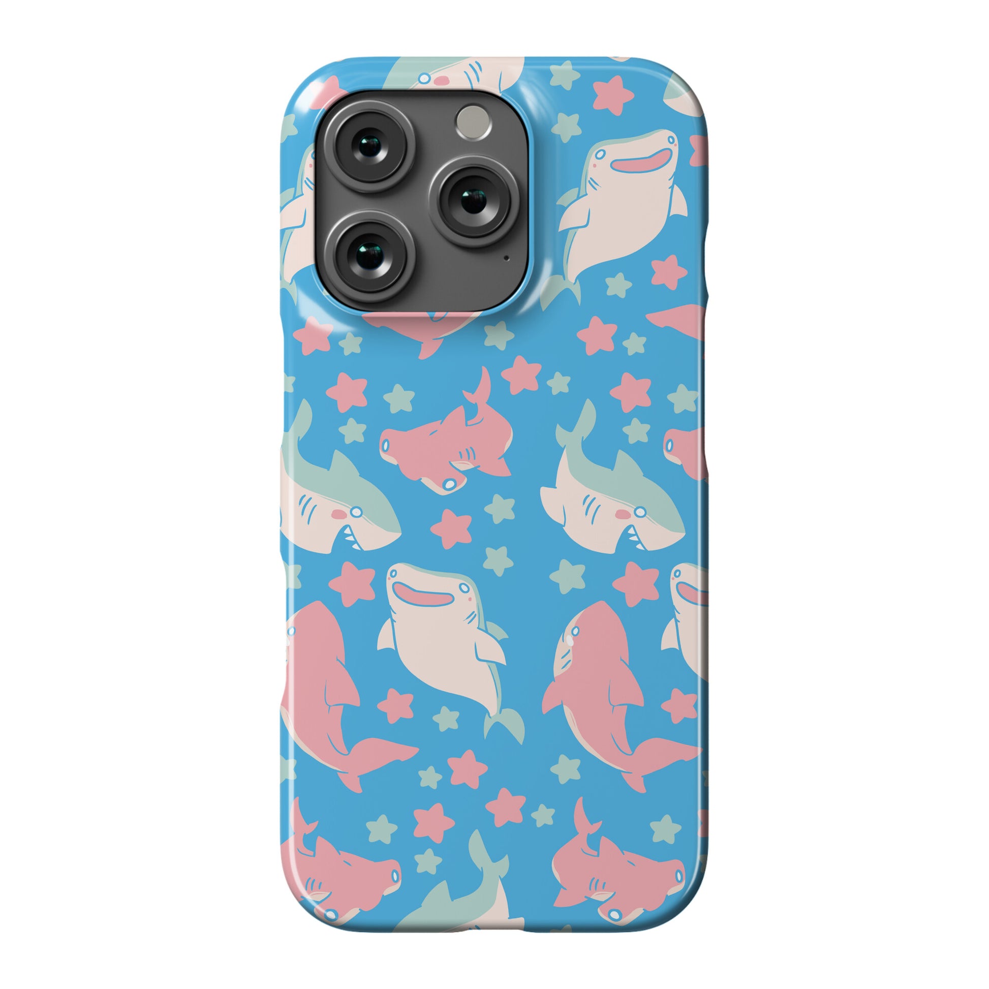 Happy Shark Pattern Phone Case