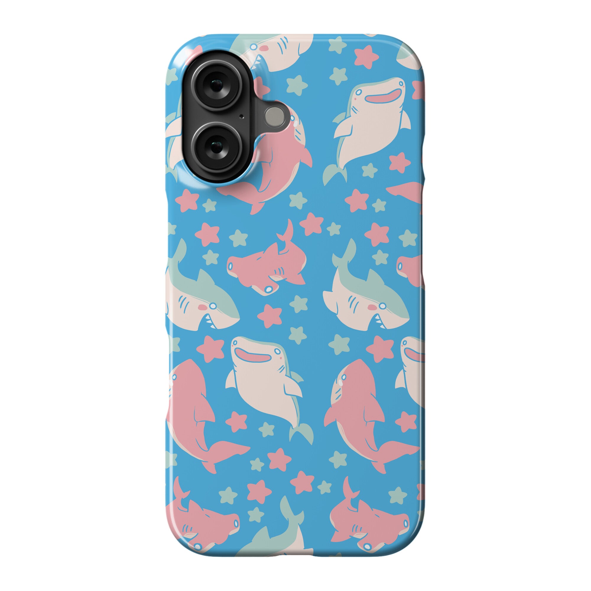 Happy Shark Pattern Phone Case
