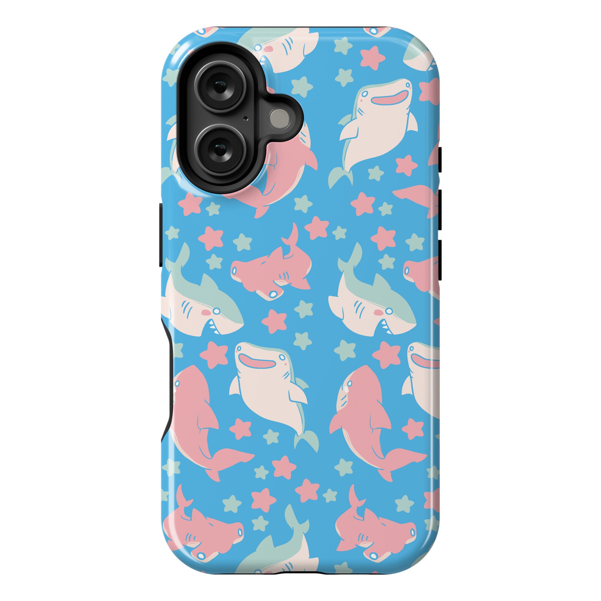 Happy Shark Pattern Phone Case