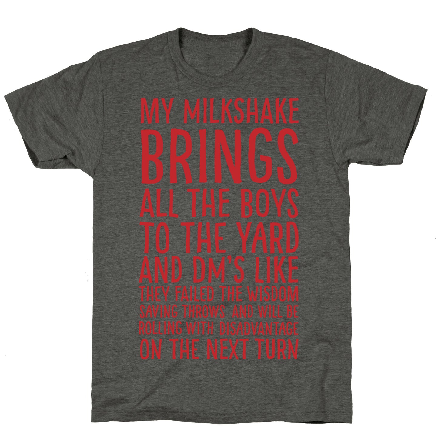 My Milkshake Causes Disadvantage on the Next Roll Unisex Triblend Tee