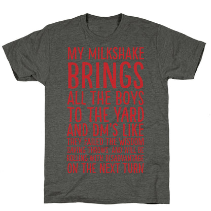 My Milkshake Causes Disadvantage on the Next Roll Unisex Triblend Tee