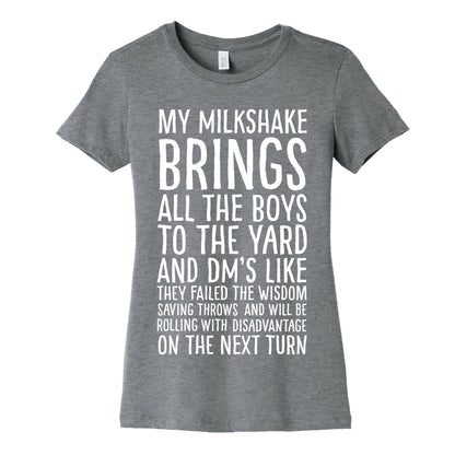 My Milkshake Causes Disadvantage on the Next Roll Women's Cotton Tee