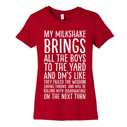 My Milkshake Causes Disadvantage on the Next Roll Women's Cotton Tee