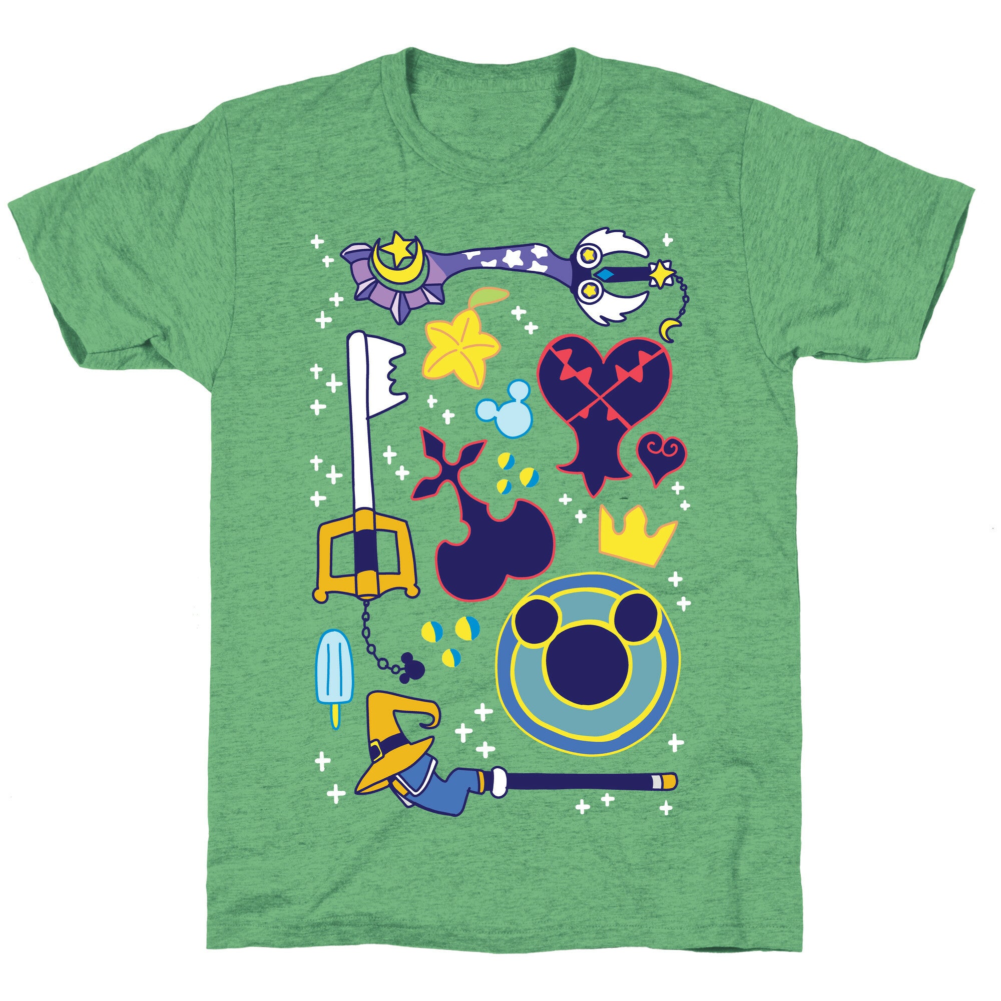 Kingdom Hearts pattern Unisex Triblend Tee