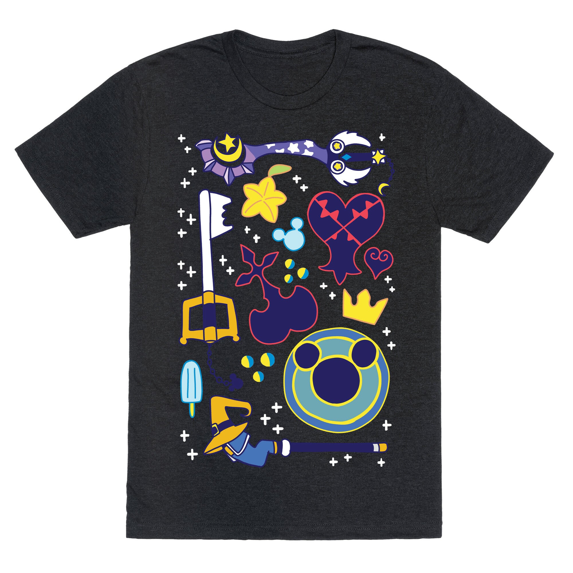 Kingdom Hearts pattern Unisex Triblend Tee