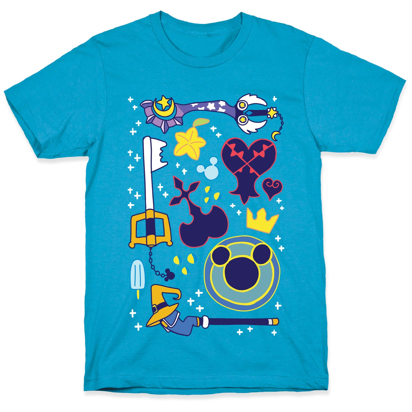 Kingdom Hearts pattern Unisex Triblend Tee