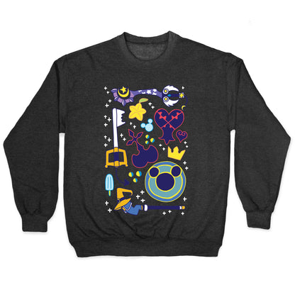 Kingdom Hearts pattern Crewneck Sweatshirt
