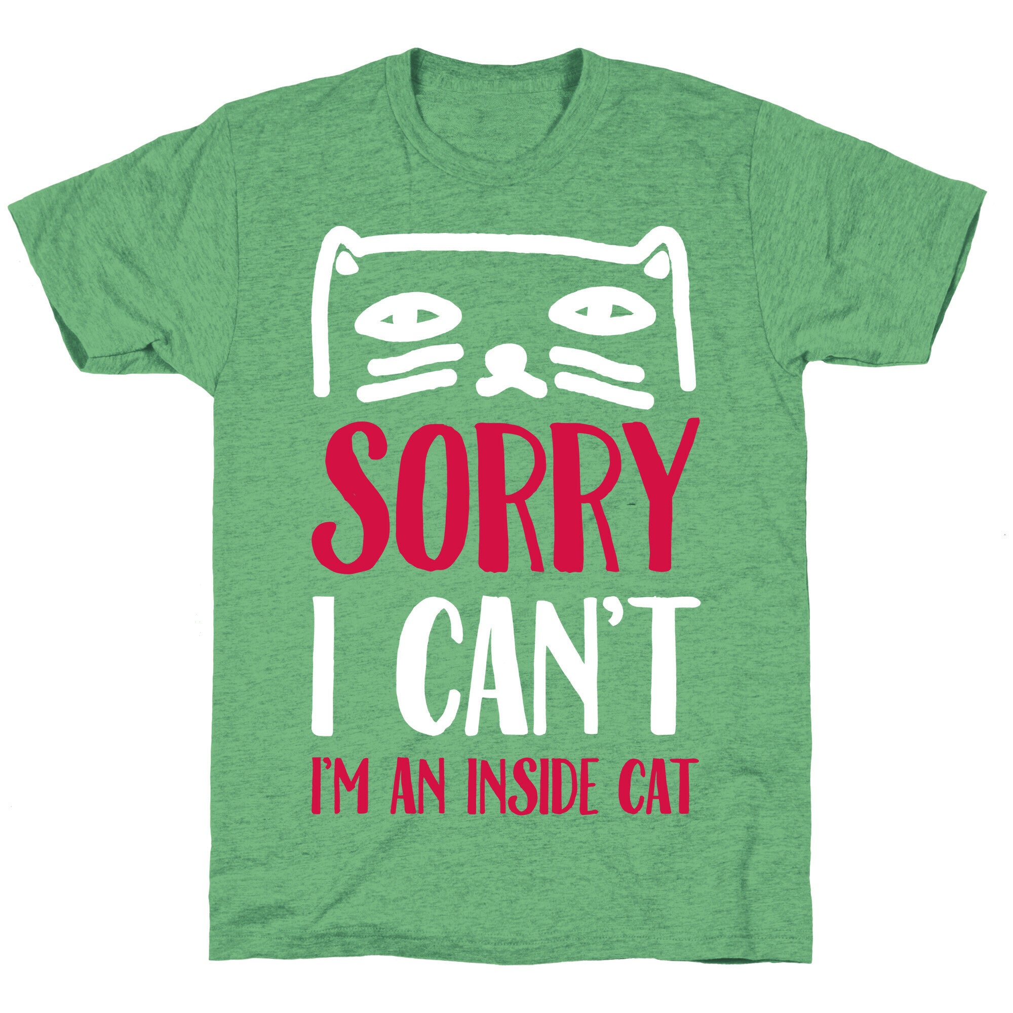 Sorry I Can't I'm An Inside Cat Unisex Triblend Tee