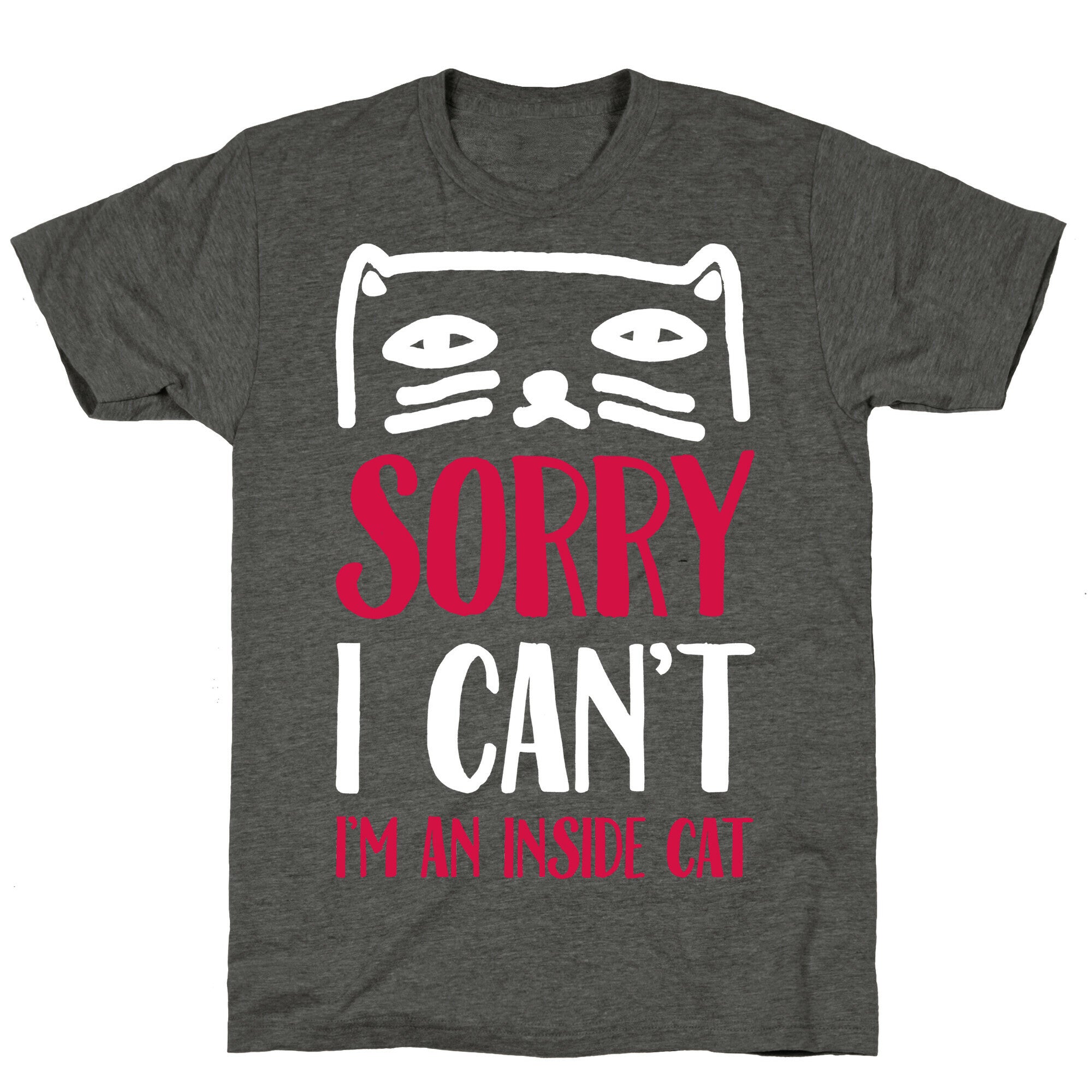Sorry I Can't I'm An Inside Cat Unisex Triblend Tee