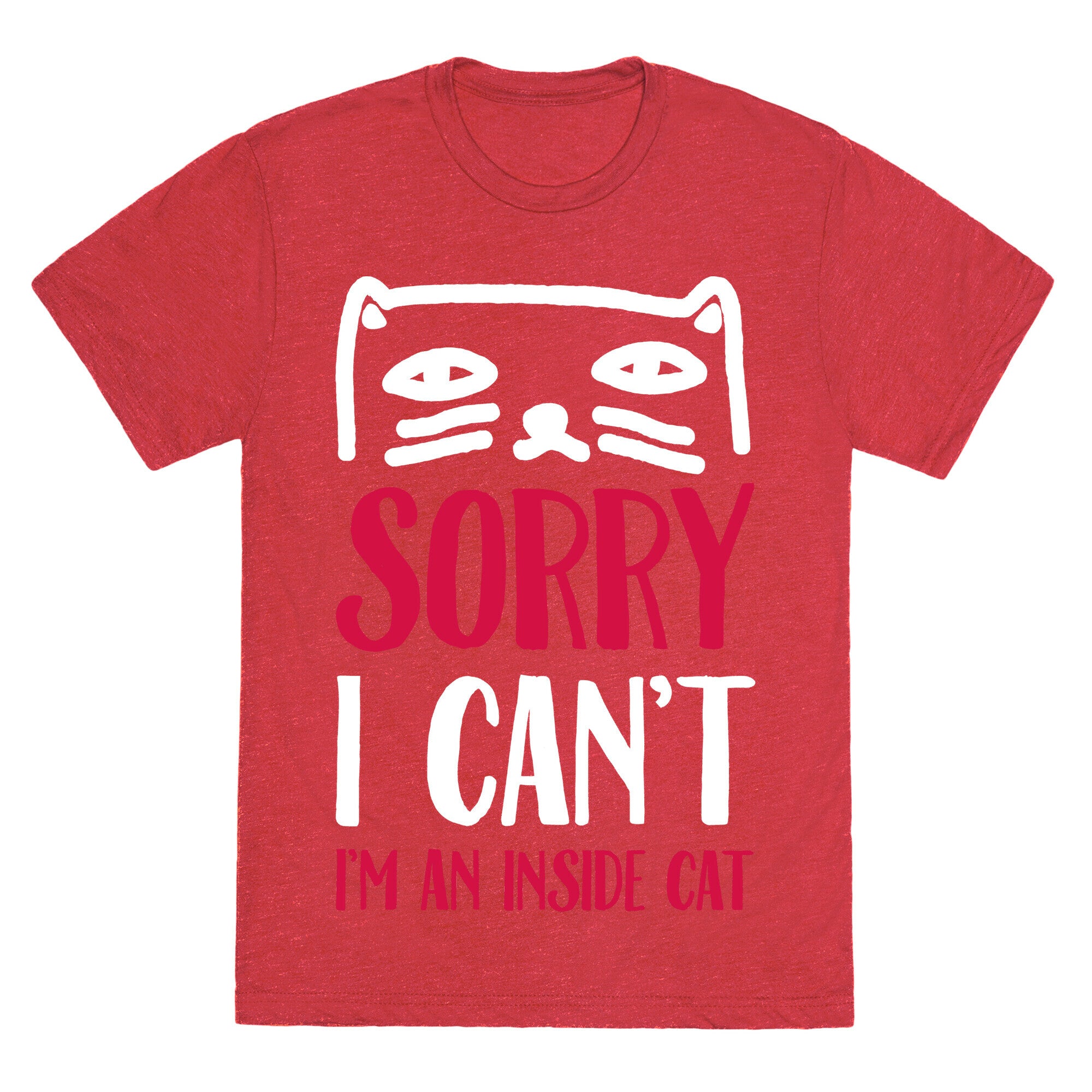 Sorry I Can't I'm An Inside Cat Unisex Triblend Tee